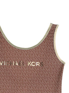 Costume da bagno per bambina Michael Kors Kids marrone con logo all-over R30560 348 MICHAEL KORS KIDS 