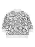 Completo tuta sportiva per neonato Kenzo Kids grigio con motivo con ricamo geometrico K61287 A42 KENZO KIDS 