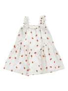 Abito per neonata Monnalisa bianco con stampa fragole all-over 39G907 7094NB 9944 MONNALISA 