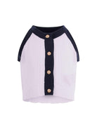 Canotta per bambina Balmain Kids bianca e nera con dettagli bottoni dorati BY9A32 X0018 100BL BALMAIN KIDS 