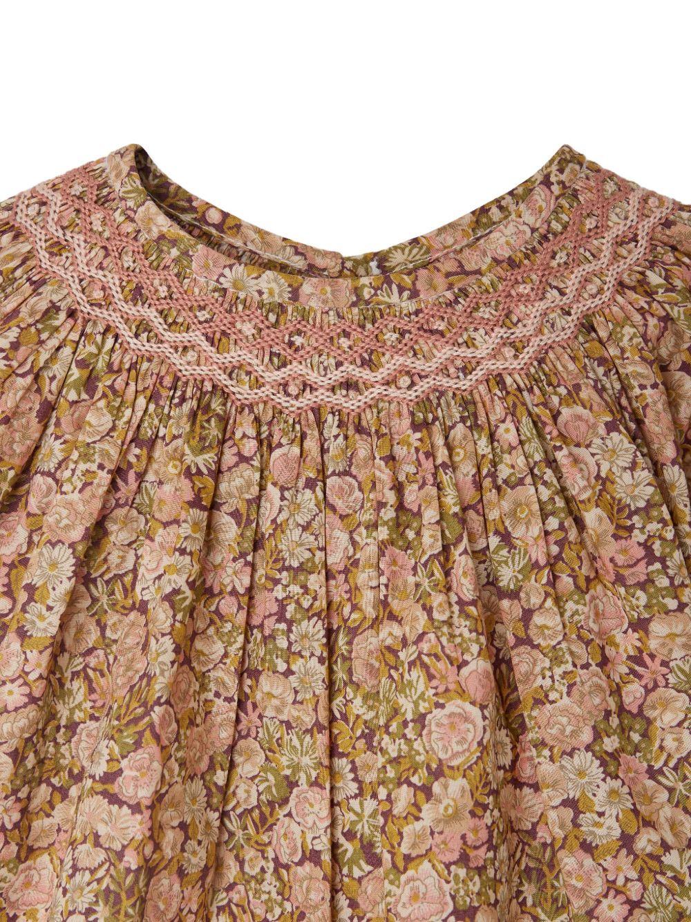 Camicia per neonata bonpoint rosa con scollo arricciato e polsini con ruches W05XBLW00013 522C BONPOINT 