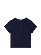 T-shirt per neonati Fendi Kids blu con logo sul davanti BMI283 7AJ F1I11 FENDI KIDS 