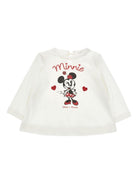 T-shirt per neonata Monnalisa bianca con stampa Minnie Mouse sul davanti 39F616 6005 0001 MONNALISA 