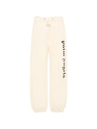 Pantaloni sportivi per bambino Palm Angels Kids beige con logo laterale PBCH008S26FLE001 002 PALM ANGELS KIDS 