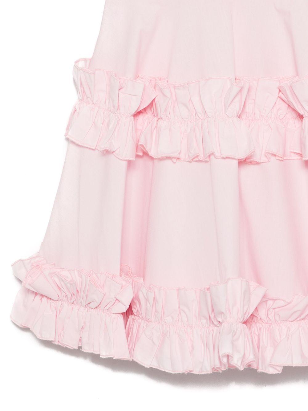 Abito per bambina Monnalisa rosa con ruches 11E910 5116 0090 MONNALISA 