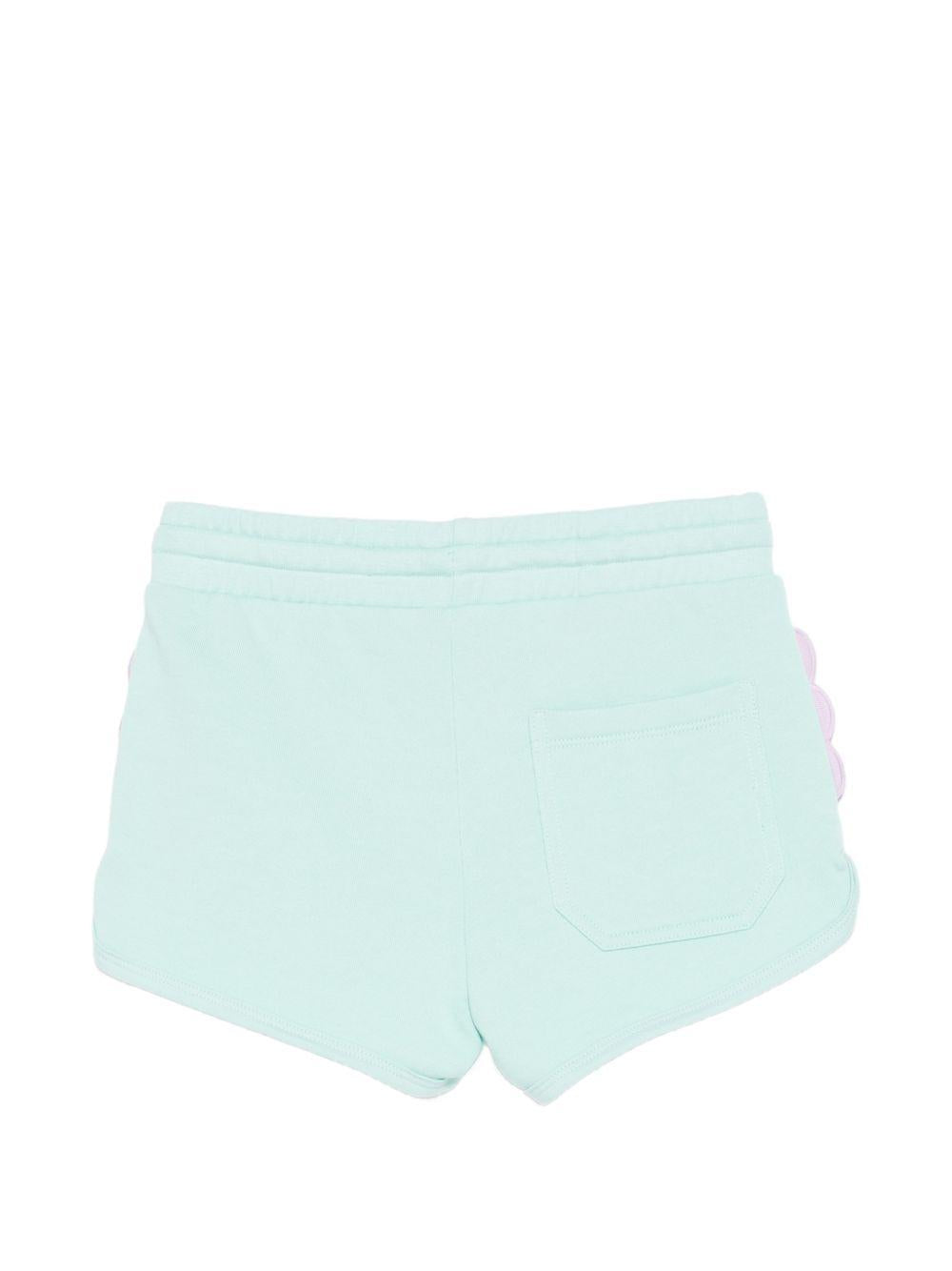 Shorts per bambina Stella McCartney Kids azzurri con stampa pesciolini TY6B69 Z3409 683 STELLA McCARTNEY KIDS 