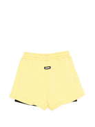 Shorts per bambina MSGM Kids gialli con dettagli a contrasto S6MSJGSH078 MS009 MSGM KIDS 