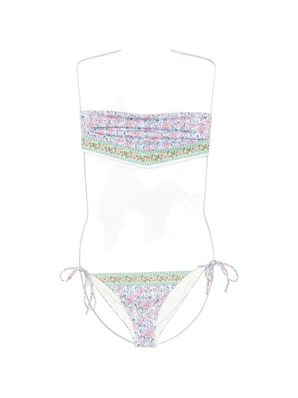 Bikini per donna MC2 Saint Barth multicolore con stampa floreale all-over VIR0001 08720L MC2 ST. BARTH 