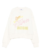 Felpa per bambina MSGM Kids bianco con logo sul davanti F5MSJGSW268 013 MSGM KIDS 