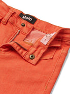 Pantaloni per bambina Molo Atla arancione con due tasche posteriori applicate 2S26I114 5641 MOLO KIDS 