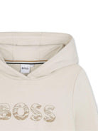 Felpa per bambino BOSS Kids beige con cappuccio J52355 21C BOSS KIDS 