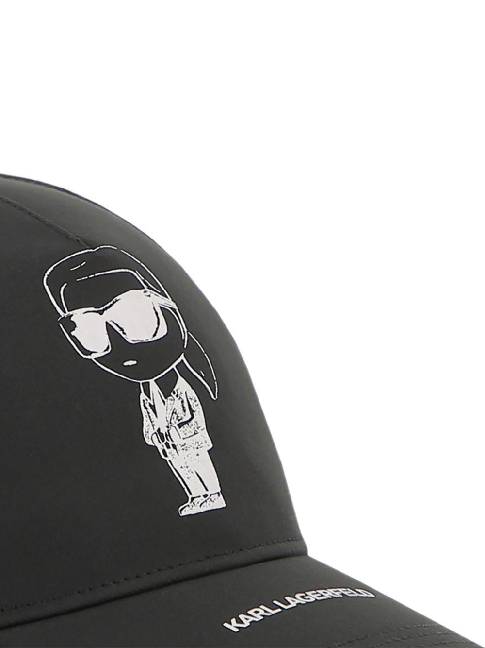 Berretto per bambini Karl Lagerfeld Kids nero con pannelli a rete Z31226 09B KARL LAGERFELD KIDS 