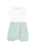 Set t-shirt e shorts per neonato Mariella Ferrari verde con colletto alla Peter Pan PLE5 P26 VERDE MARIELLA FERRARI 