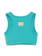 Canotta con stampa per bambina MSGM Kids azzurro con girocollo S5MSJGTA175 MS012 MSGM KIDS 