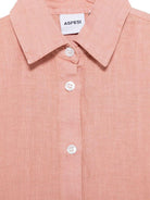 Camicia in lino per bambina Aspesi Kids rosa con colletto classico S25011CCL6000 336 ASPESI 