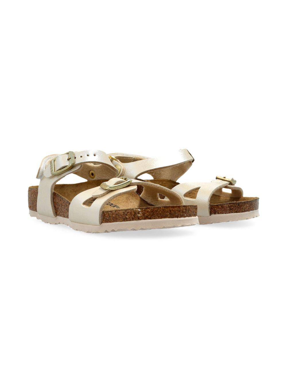 Sandali per bambina Birkenstock Kids Rio beige con cinturino posteriore 1029570 WHITE BIRKENSTOCK KIDS 