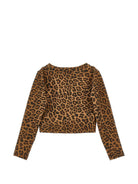 Maglia per bambina Monnalisa Kids marrone con stampa animalier 41H608 8624 0080 MONNALISA KIDS 