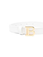 Cintura per bambina Balmain Kids bianca con fibbia logo BY0C01 Z1371 100OR BALMAIN KIDS 