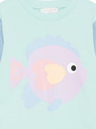 Felpa per bambina Stella McCartney Kids multicolore con stampa pesciolino sul davanti TY4A60 Z3409 683 STELLA McCARTNEY KIDS 