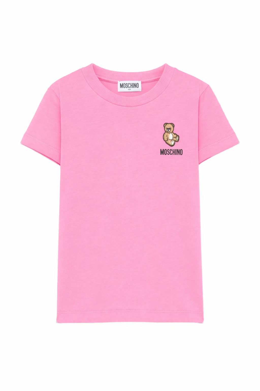 T-shirt per bambina Moschino Kids rosa con ricamo Teddy Bear HUM05TLAA02 50533 MOSCHINO KIDS 