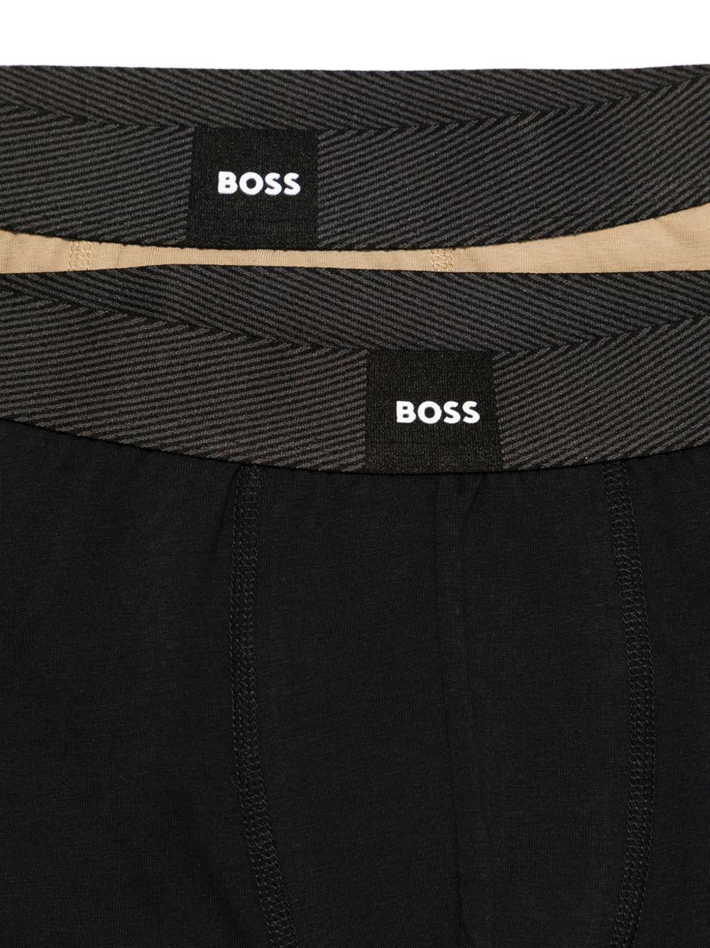 Boxer per bambino Boss Kidswear nero e beige con elastico in vita con logo (confezione da due) J53148 09B BOSS KIDS 