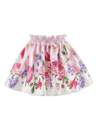 Gonna per bambina Monnalisa rosa con stampa a fiori 11G701 7623 0090 MONNALISA KIDS 