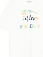 T-shirt per bambino Burberry Kids bianca con Equestrian Knight sul davanti 8117586 A2014 BURBERRY KIDS 