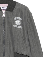 Giubbino per bambina MSGM Kids grigio con dettaglio logo sul davanti S6MSJGBO309 102 MSGM KIDS 