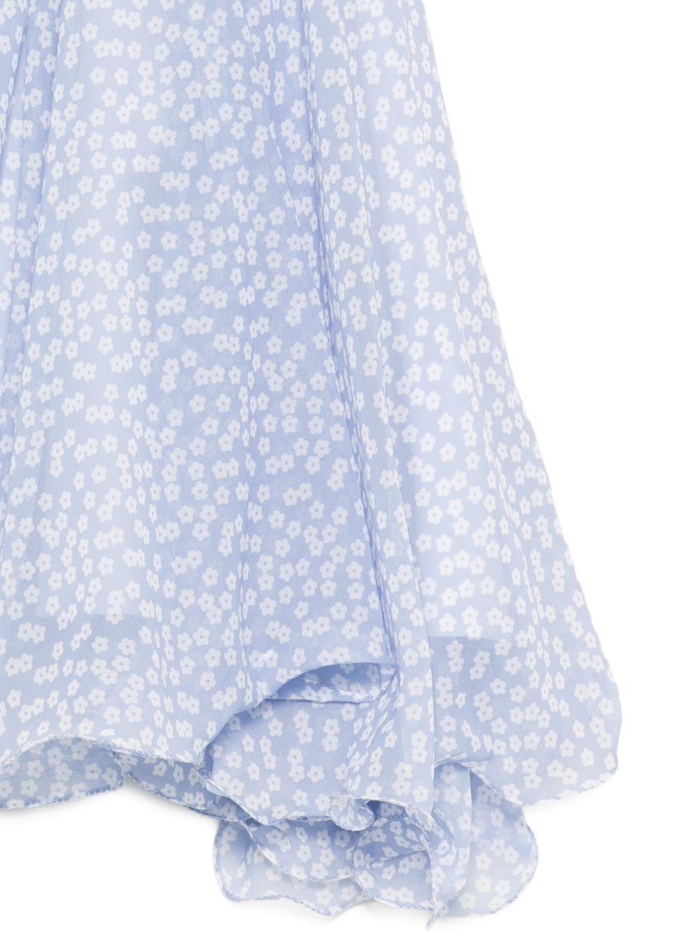Abito per bambina Stella McCartney Kids azzurro con stampa floreale all-over TY1E82 K0268 602BC STELLA McCARTNEY KIDS 