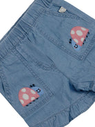 Shorts per neonata Stella McCartney Kids denim con stampa coccinelle TY6019 Z0161 600 STELLA McCARTNEY KIDS 