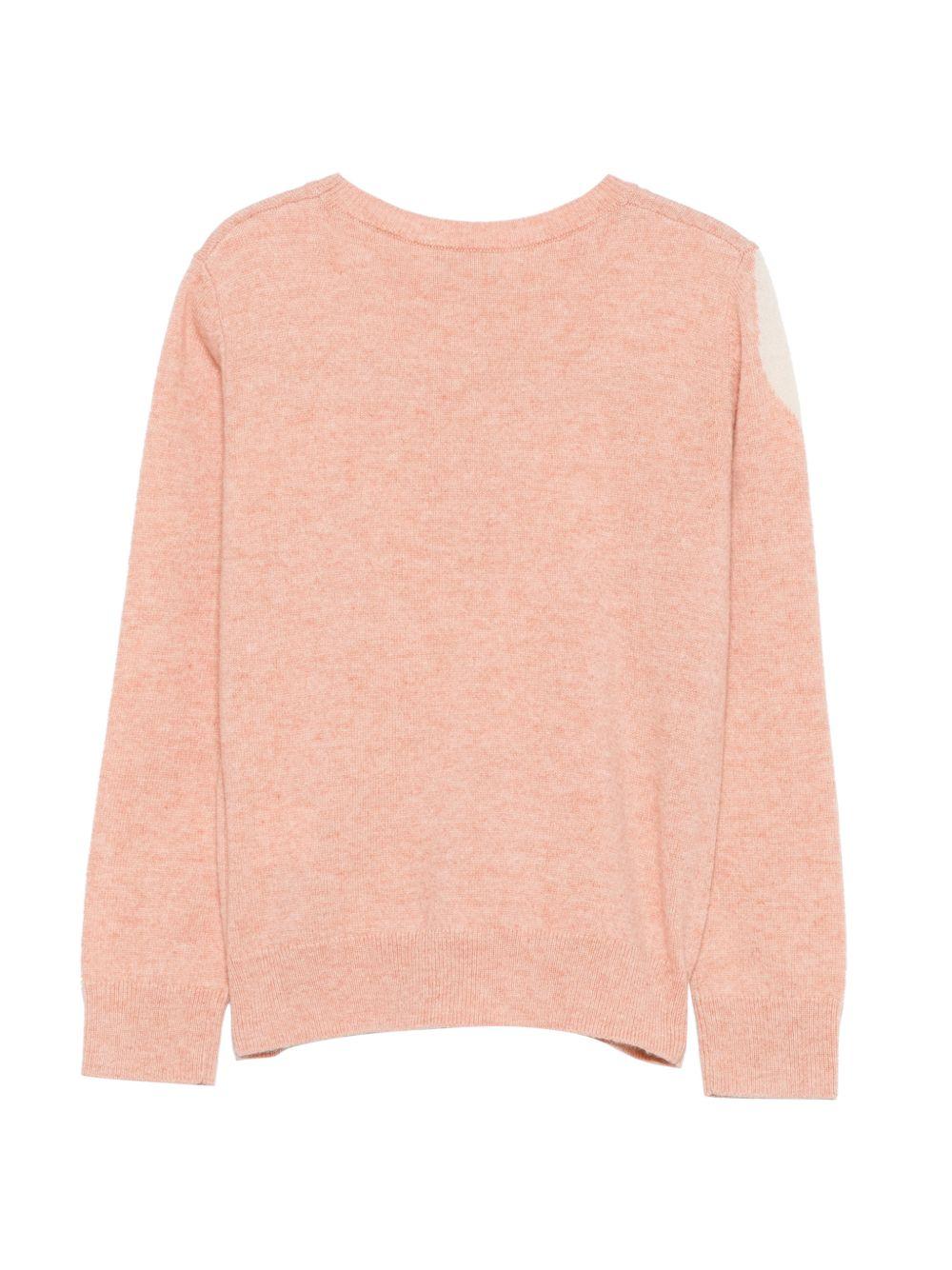 Maglione per bambina Bonpoint Kids rosa con ricamo ciliegie W06GJUK00002 025D BONPOINT KIDS 