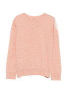 Maglione per bambina Bonpoint Kids rosa con ricamo ciliegie W06GJUK00002 025D BONPOINT KIDS 