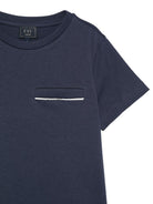 T-shirt per bambino Fay Kids blu con taschino sul petto FY8P51 Z3708 625 FAY KIDS 