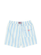 Costume da bagno per bambino MC2 Saint Barth Kids azzurro con motivo a righe SYR0002 00930L MC2 ST. BARTH KIDS 