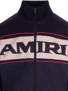 Felpa per bambino Amiri Kids blu con logo sul davanti ACOUJA1001 508 AMIRI KIDS 