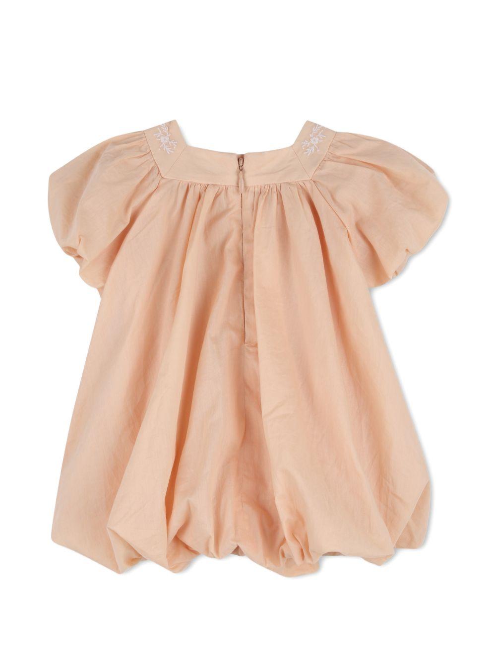 Set abito e cappellino per neonata Chloé Kids rosa con ricamo floreale C20920 43J CHLOE' KIDS 