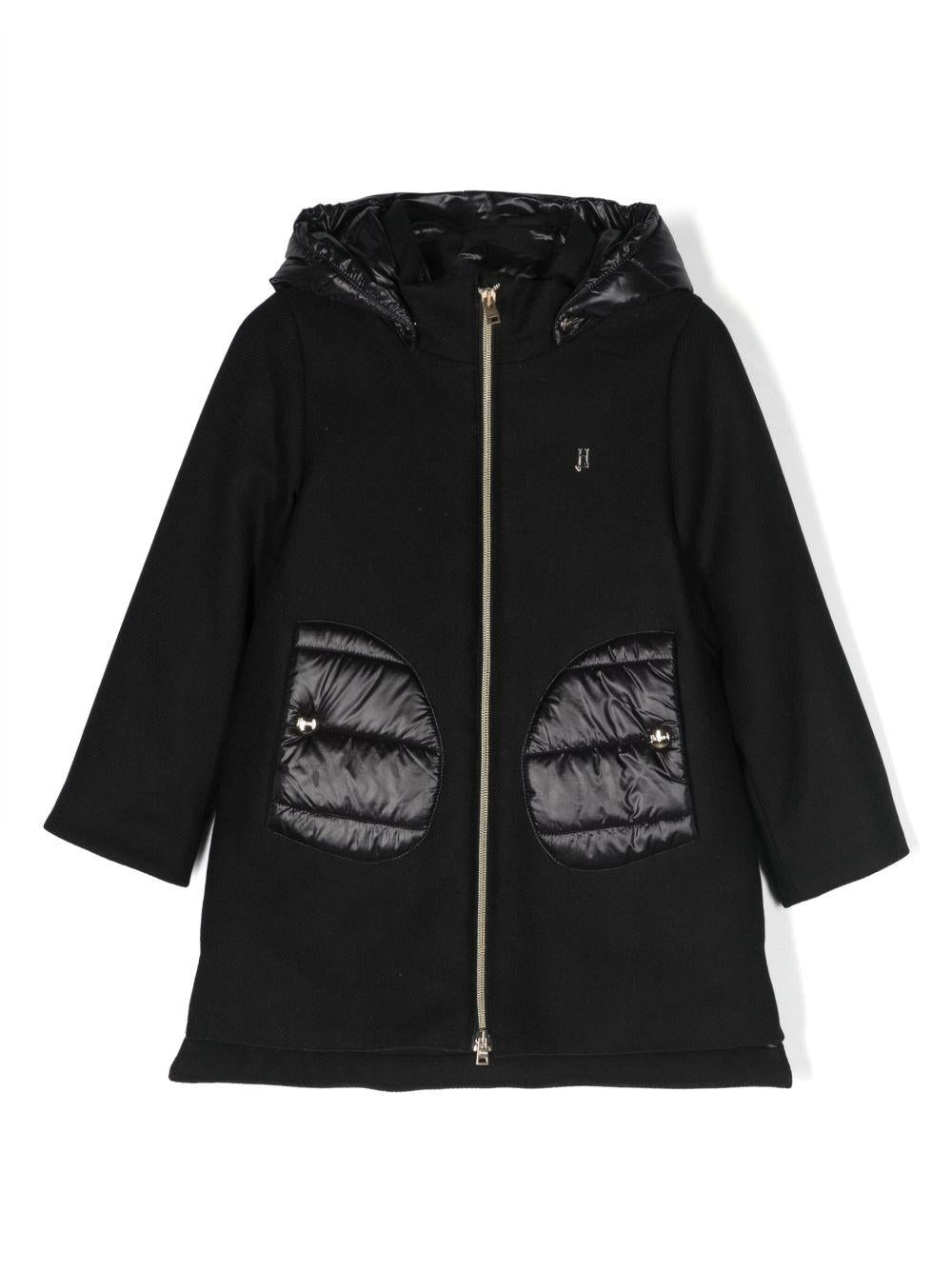 Cappotto per bambina Herno Kids nero con cappuccio GC000049G33344 9300 HERNO KIDS 