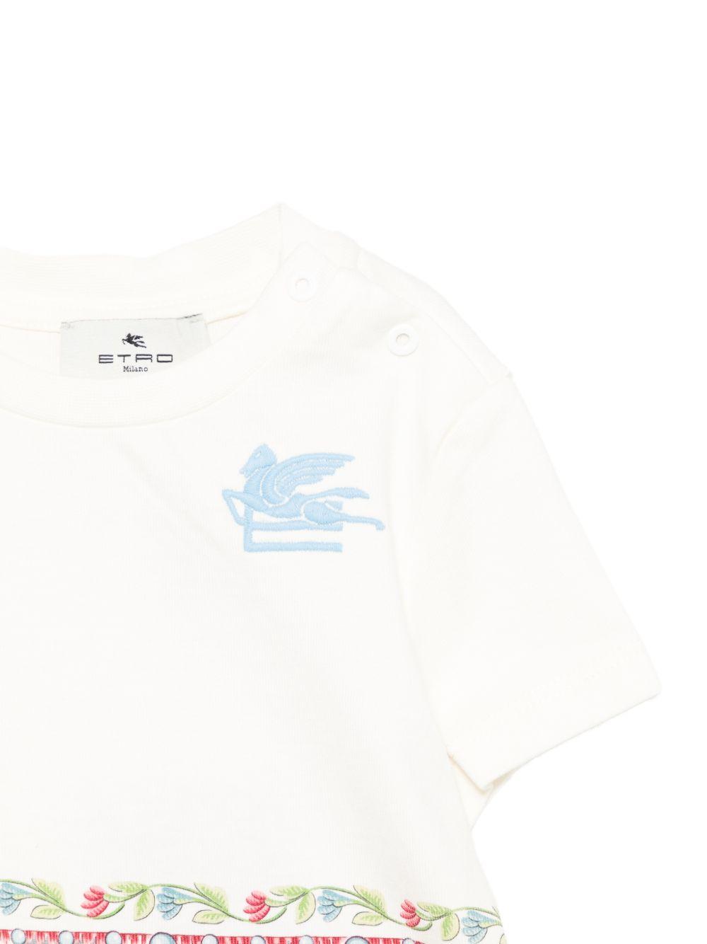T-shirt per neonati Etro Kids bianca con stampa grafica GY8561 Z3672 102 ETRO KIDS 