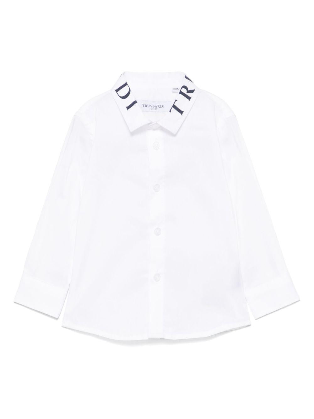 Camicia per neonato TRUSSARDI JUNIOR bianco con stampa TIP25091CA WHITE TRUSSARDI JUNIOR 