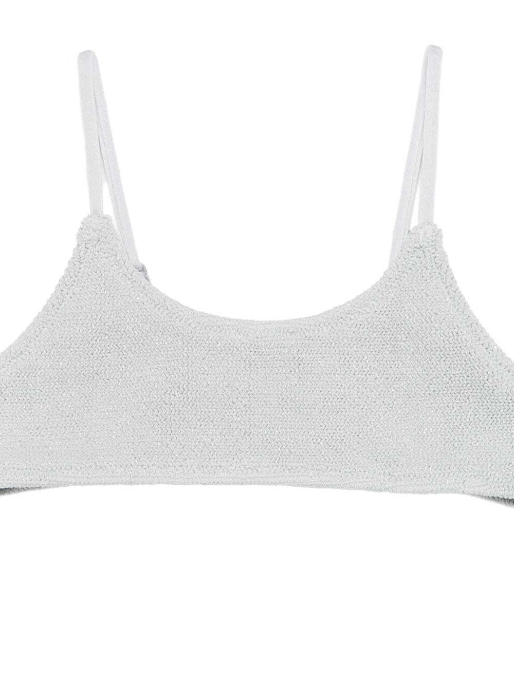 Costume da bagno per bambina MC2 Saint Barth Kids grigio con dettaglio laccetto JAI0003 02934L MC2 ST. BARTH KIDS 
