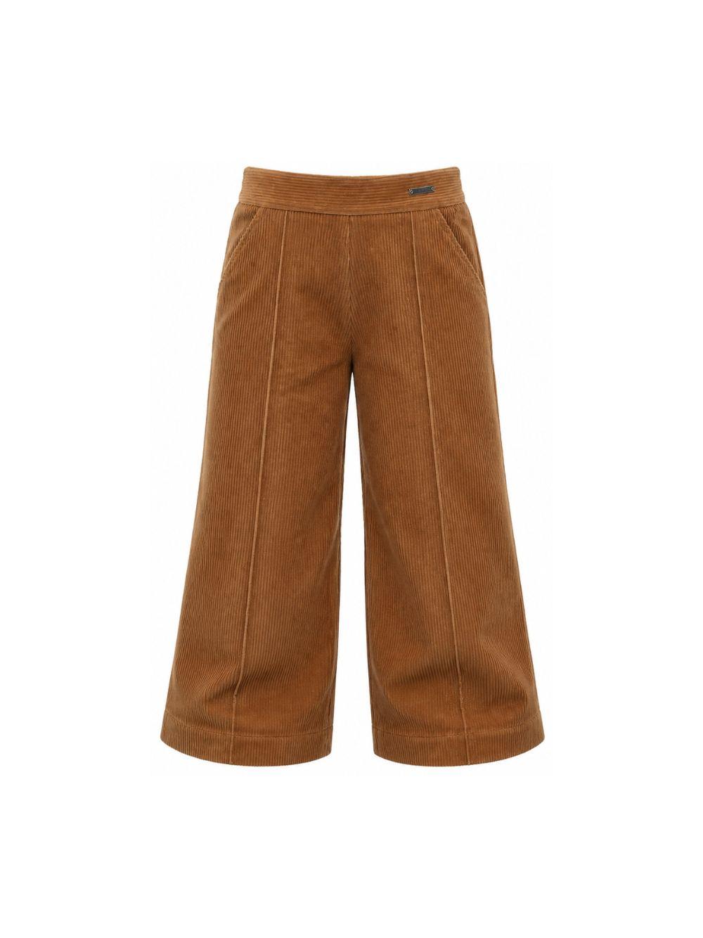 Pantaloni per bambina Monnalisa Kids marrone con tessuto a coste 17H405 8852 0005 MONNALISA KIDS 