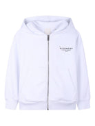 Felpa per bambino Givenchy Kids bianca con logo sul davanti H31076 10P GIVENCHY KIDS 