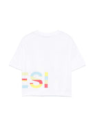 T-shirt per bambina Aspesi Kids bianco in cotone con stampa con logo sul davanti S25053TSMF001 010 ASPESI 