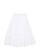 Gonna per bambina Ermanno Scervino Junior bianca con orlo svasato Z1G708 7970 0099 ERMANNO SCERVINO KIDS 
