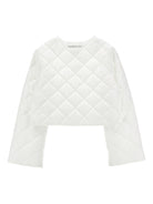 Giacca per bambina Monnalisa bianca con design trapuntato 17G100 7020 0001 MONNALISA KIDS 