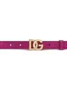 Cintura per bambina Dolce & Gabbana Kids fucsia con fibbia con logo EE0062 AF220 80422 DOLCE & GABBANA KIDS 