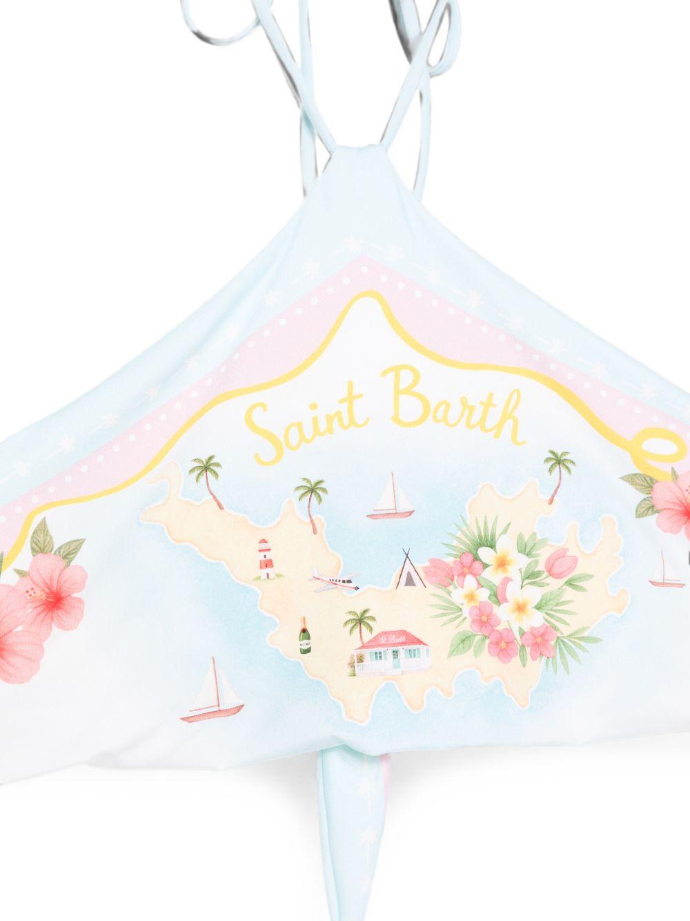 Bikini per donna MC2 Saint Barth azzurro con stampa floreale VIR0001 09097L MC2 ST. BARTH 