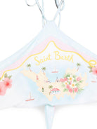 Bikini per donna MC2 Saint Barth azzurro con stampa floreale VIR0001 09097L MC2 ST. BARTH 