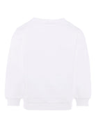 Felpa per bambino Balmain Kids bianca con stampa logo sul davanti BX4P10 Z3183 100NE BALMAIN KIDS 