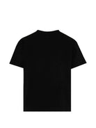 T-shirt per bambino Palm Angels Kids nera con logo sul davanti PBAA011S26JER001 110 PALM ANGELS KIDS 